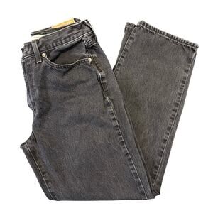 Levi's 94 Baggy Jeans Black Denim, High Rise Wide Leg, Size 28